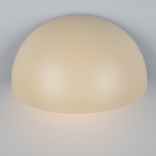 Trio Lighting MAAS vanjska zidna svjetiljka, krem, širine 27 cm, metalna, IP44, prigušiva, Bež, Aluminij, Zidna utičnica ispod