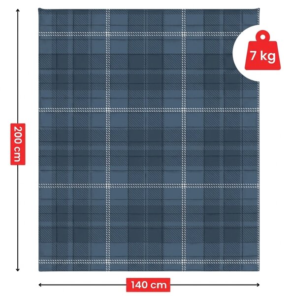 Opterećeni poplun GRAVIA NAVIRA 140 × 200 cm, 9 kg, tamno plava