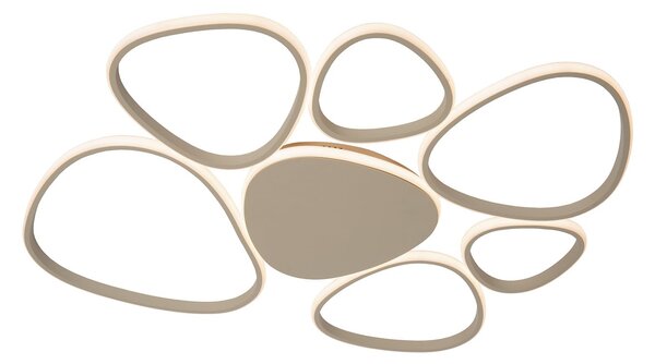 Lucide LED stropna svjetiljka Samling, duljina 90 cm, taupe, metalna, prigušiva, Bež, Dnevni boravak/blagovaonica, Metal