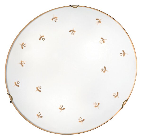 Austrolux KOLARZ Nonna zidna lampa, Ø 40 cm, cvijet zlatne boje, staklo, prigušiva, Bijela, Dnevni boravak/blagovaonica, Staklo