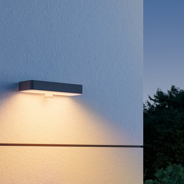 STEINEL LED solarna zidna svjetiljka XSolar SOL-O S, antracit sa senzorom, prigušiva, Crno, Aluminij