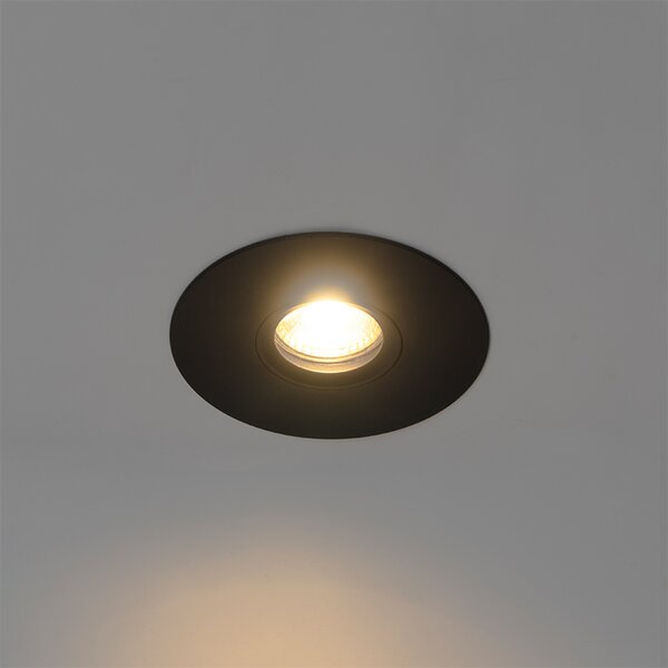 Moderni ugradbeni reflektor crni 12 cm - Buco