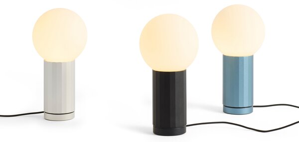 HAY LED stolna lampa UKLJ., crna, visina 20 cm, prigušljiva, prigušiva, Crno, Dnevni boravak/blagovaonica, Staklo
