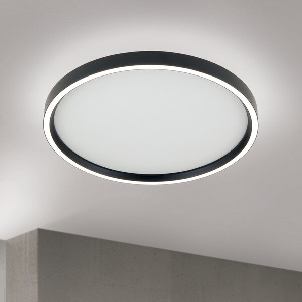 ORION MASCA LED stropna svjetiljka, crna, Ø 40 cm, CCT, metalna, prigušljiva, prigušiva, Crno, Dnevni boravak/blagovaonica, Metal