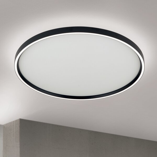ORION MASCA LED stropna svjetiljka, crna, Ø 60 cm, CCT, metalna, prigušljiva, prigušiva, Crno, Dnevni boravak/blagovaonica, Metal