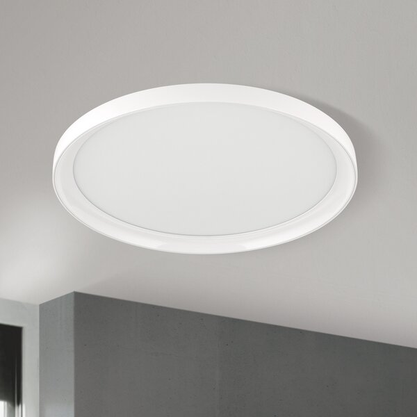 ORION GAMMA LED stropna svjetiljka, Ø 40 cm, bijela, daljinski upravljač, CCT, prigušiva, Bijela, Dnevni boravak/blagovaonica, Metal