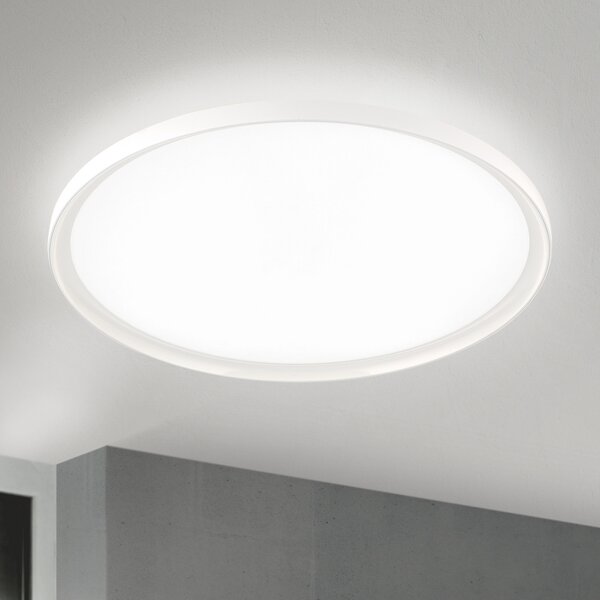 ORION GAMMA LED stropna svjetiljka, Ø 60 cm, bijela, daljinski upravljač, CCT, prigušiva, Bijela, Dnevni boravak/blagovaonica, Metal