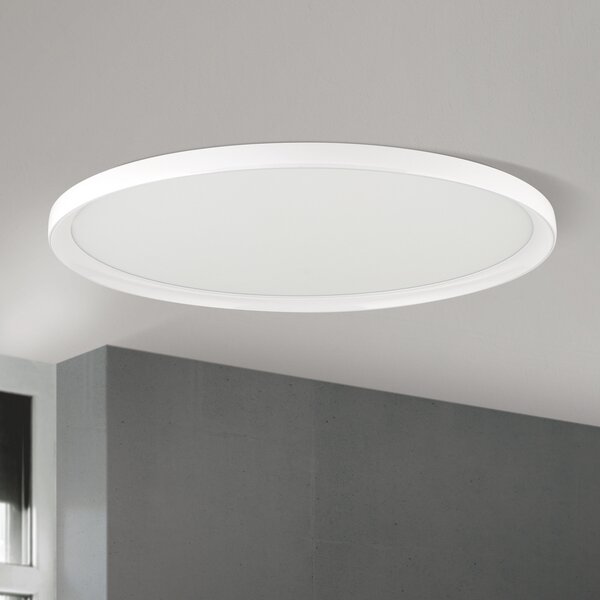 ORION GAMMA LED stropna svjetiljka, Ø 60 cm, bijela, daljinski upravljač, CCT, prigušiva, Bijela, Dnevni boravak/blagovaonica, Metal