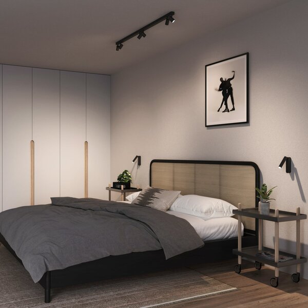 Wever & Ducré Lighting WEVER DUCRÉ LED stropni reflektor Ceno 6.0, crni, 2700 K, prigušiva, Crno, Dnevni boravak/blagovaonica