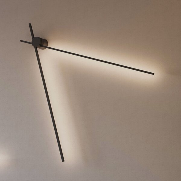 Wever & Ducré Lighting WEVER DUCRÉ LED stropna svjetiljka Fil Spin 1.0 crna 927, prigušiva, Crno, Dnevni boravak/blagovaonica, Aluminij