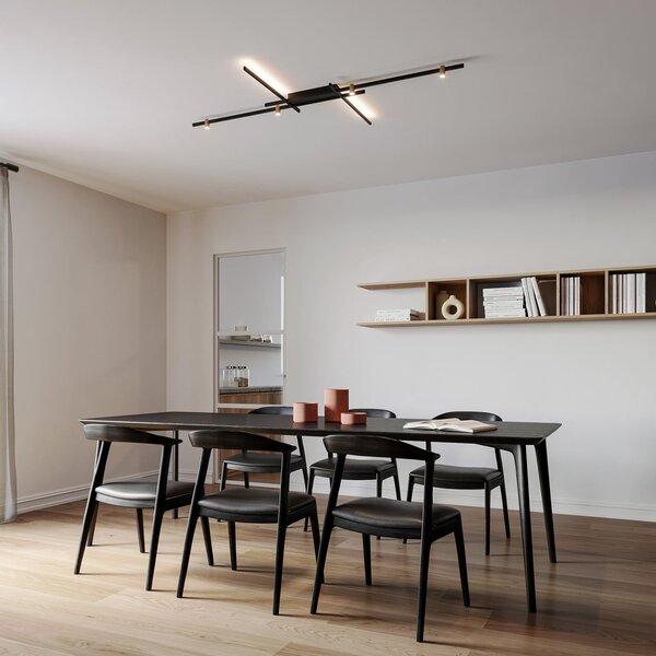 Wever & Ducré Lighting WEVER DUCRÉ LED svjetiljka Trace Grid 2.0 crna/bež 927, prigušiva, Crno, Dnevni boravak/blagovaonica, Aluminij