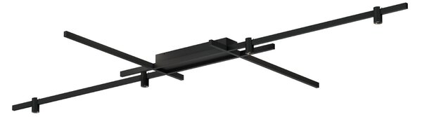 Wever & Ducré Lighting WEVER DUCRÉ LED stropna svjetiljka Trace Grid 2.0 crna 927, prigušiva, Crno, Dnevni boravak/blagovaonica, Aluminij