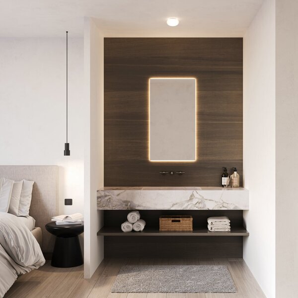 Wever & Ducré Lighting WEVER DUCRÉ LED stropna svjetiljka Perlez 3.0 Ø 20cm IP44 2.700 K, prigušiva, Bijela, kupaonica, Staklo