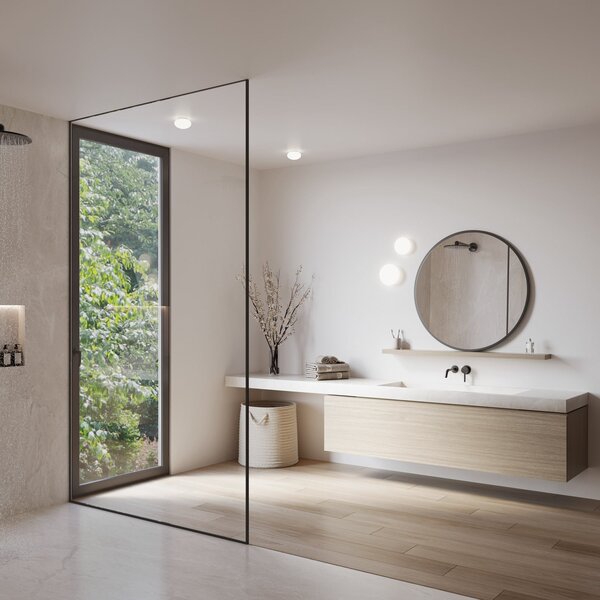 Wever & Ducré Lighting WEVER DUCRÉ LED stropna svjetiljka Perlez 1.0 Ø 13cm IP44 2,700 K, prigušiva, Bijela, kupaonica, Staklo