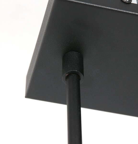 Steinhauer Viseća lampa Stang, crna/crno-zlatna, duljina 140 cm, 3 žarulje., prigušiva, Crno, Dnevni boravak/blagovaonica, Tkanina / tekstil