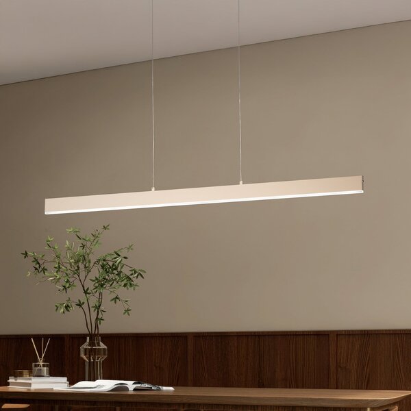 FISCHER & HONSEL Silvano LED viseća svjetiljka, pijesak, duljina 115 cm, CCT, dodirni prigušivač, prigušiva, Bež, Dnevni boravak/blagovaonica, Metal