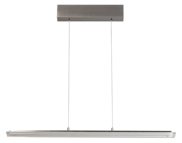 FISCHER & HONSEL Torvi LED viseća svjetiljka, nikal, duljina 88 cm, CCT, dodirni prigušivač, prigušiva, Metalik, Dnevni boravak/blagovaonica, Metal