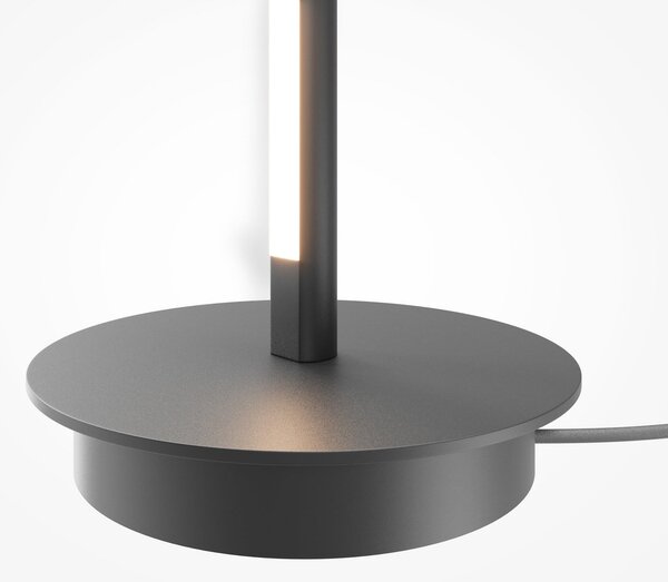 Maytoni LED podna lampa tanka, crna, aluminijska, visina 155 cm, prigušljiva, prigušiva, Crno, Dnevni boravak/blagovaonica, Aluminij