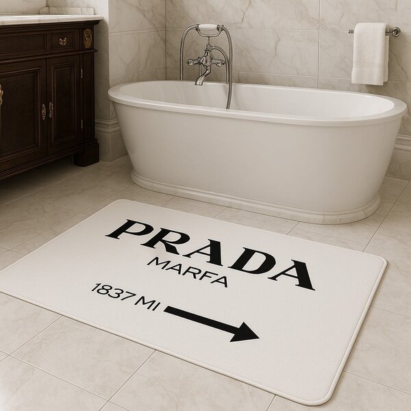 Bijele od samta kupaonske prostirke u setu 2 kom 60x100 cm Prada – Mila Home