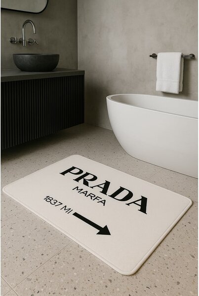 Bijele od samta kupaonske prostirke u setu 2 kom 60x100 cm Prada – Mila Home