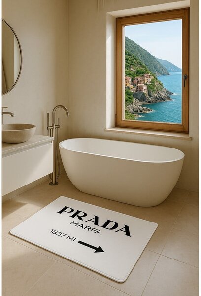 Bijele od samta kupaonske prostirke u setu 2 kom 60x100 cm Prada – Mila Home