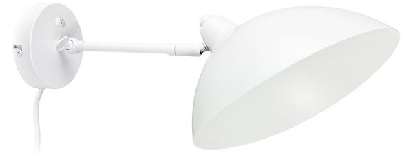 Dyberg Larsen Futura zidna svjetiljka, bijela, 15W, kabel, metal, Bijela, Dnevni boravak/blagovaonica, Metal