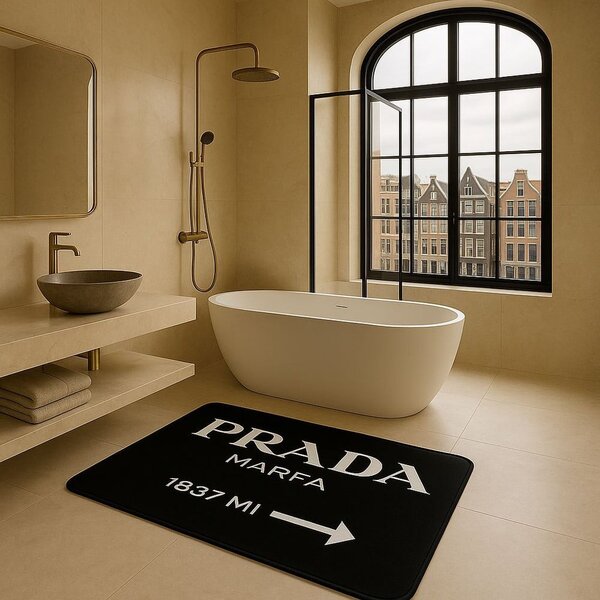 Crne od samta kupaonske prostirke u setu 2 kom 60x100 cm Prada – Mila Home