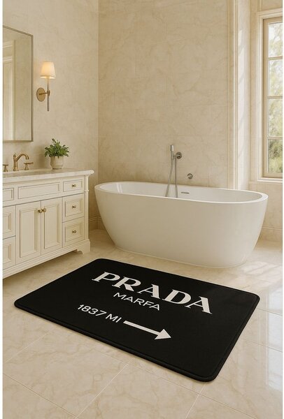 Crne od samta kupaonske prostirke u setu 2 kom 60x100 cm Prada – Mila Home