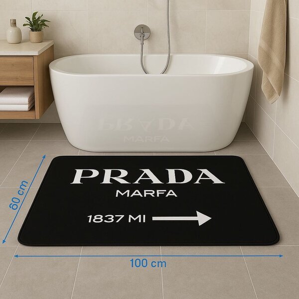 Crne od samta kupaonske prostirke u setu 2 kom 60x100 cm Prada – Mila Home