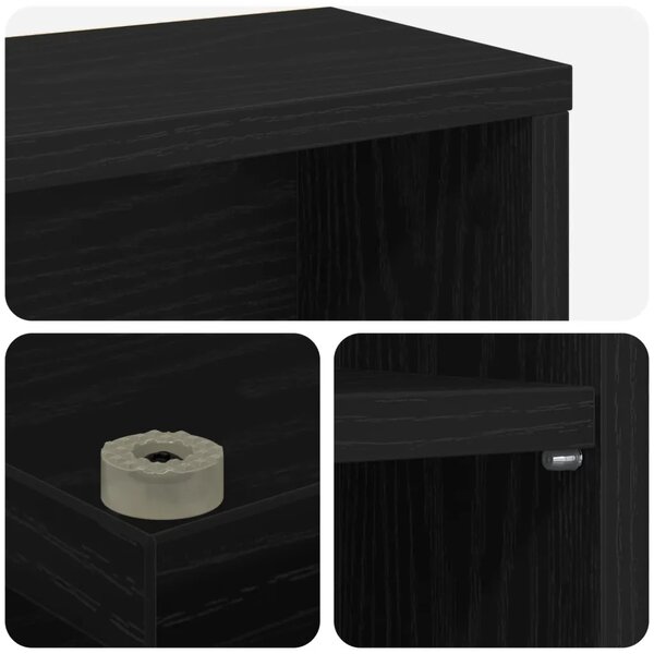 CD ormar Crni hrast 33 x 23 5 x 175 cm Konstruirano drvo - Crni hrast 1 33 x 23 5 x 175 cm