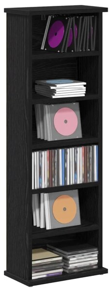 CD ormar Crni hrast 60 x 17 x 92 cm Konstruirano drvo - Crni hrast 1 60 x 17 x 92 cm