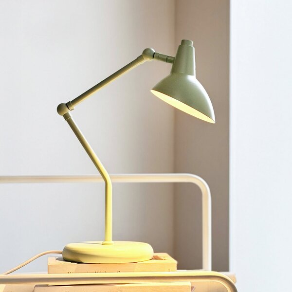 Dyberg Larsen Stolna lampa Vela, mint boje, visina 45 cm, Zelena, Dnevni boravak/blagovaonica, Metal