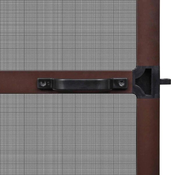 Zaslon za insekte s čepom Smeđa i crna 100 x 215 cm - Smeđa 100 x 215 cm