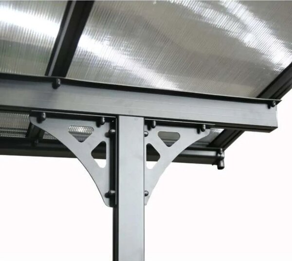 Westmann - Aluminijska nadstrešnica za terasu Bruce 6m | Crna | 300x617x270 cm - BRANDED IN GERMANY