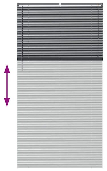 Venecijanska roleta Tamnosiva 220 x 110 cm 25 mm Aluminij - Tamnosiva 110 x 220 cm
