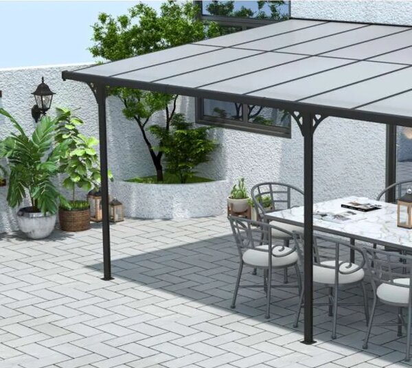 Westmann - Aluminijska nadstrešnica za terasu Bruce 6m | Crna | 300x617x270 cm - BRANDED IN GERMANY