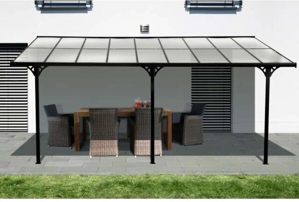 Westmann - Aluminijska nadstrešnica za terasu Bruce 6m | Crna | 300x617x270 cm - BRANDED IN GERMANY