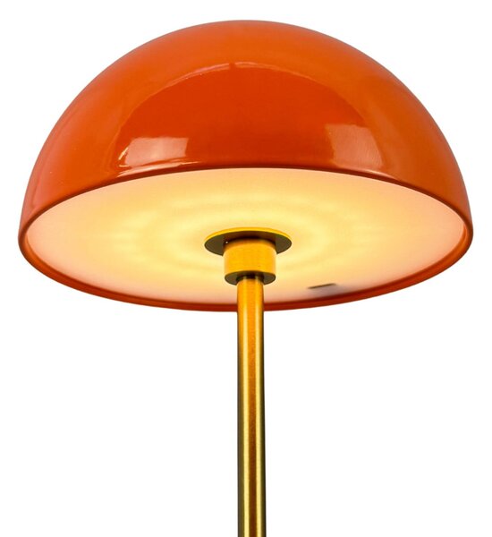 Dyberg Larsen LED stolna lampa na baterije Along, narančasta, set od 2, prigušiva, Naranča, Dnevni boravak/blagovaonica, Metal