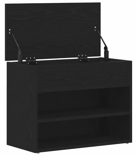 Klupa za cipele 60 x 30 x 45 cm Konstruirano drvo Crni hrast - Crni hrast 60 x 30 x 45 cm