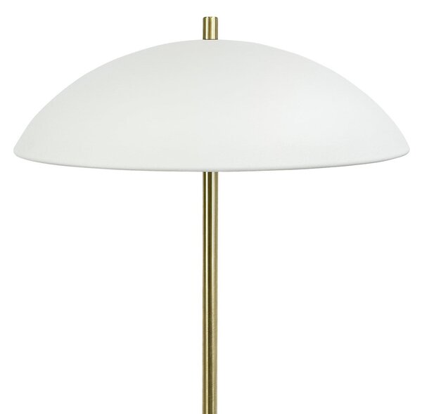 Dyberg Larsen Globe podna lampa, visina 150 cm, bež/mesing, Zlato / mjed, Dnevni boravak/blagovaonica, Metal
