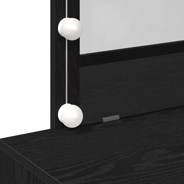 Toaletni stol Crni hrast 100 x 40 x 120 cm Konstruirano drvo - Crni hrast