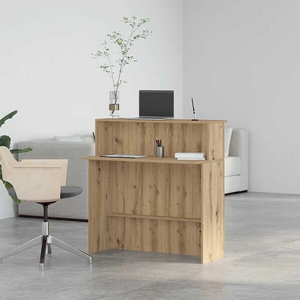 Recepcijski stol 100x50x103 5 cm od konstruiranog drva - Hrast artisan