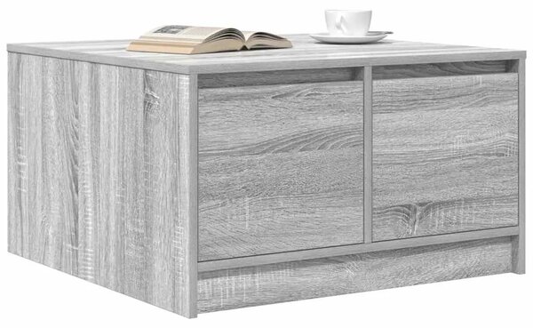 Stol za kavu s ladicama sivog sonome 70 5x70x40 cm - Sivi hrast sonoma 70.5 x 70 x 40 cm