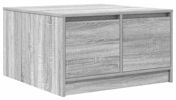 Stol za kavu s ladicama sivog sonome 70 5x70x40 cm - Sivi hrast sonoma 70.5 x 70 x 40 cm