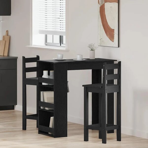 Barski stol sa policom za odlaganje crni hrast 102x50x103 5 cm - Crni hrast