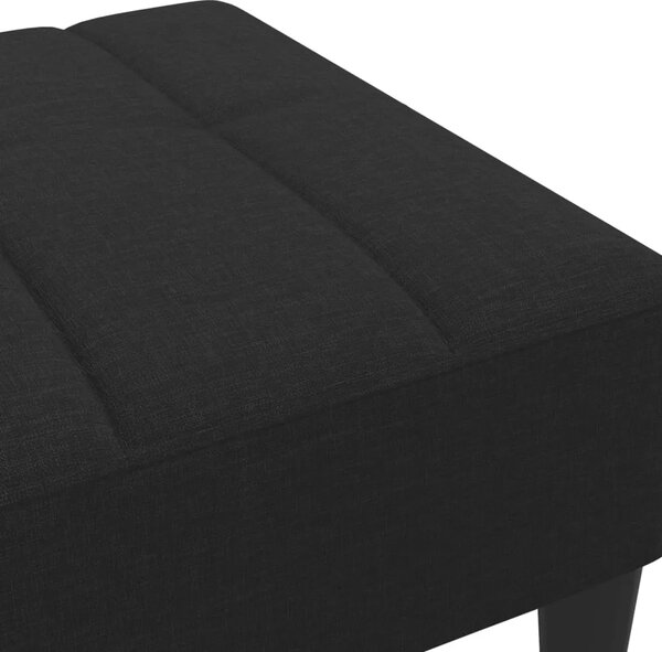 Tabure crni 77x55x31 cm od tkanine - Crna