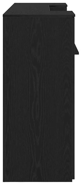 Recepcijski stol crni hrast 200x50x103 5 cm konstruiranog drva - Crna 200 x 50 x 103.5 cm