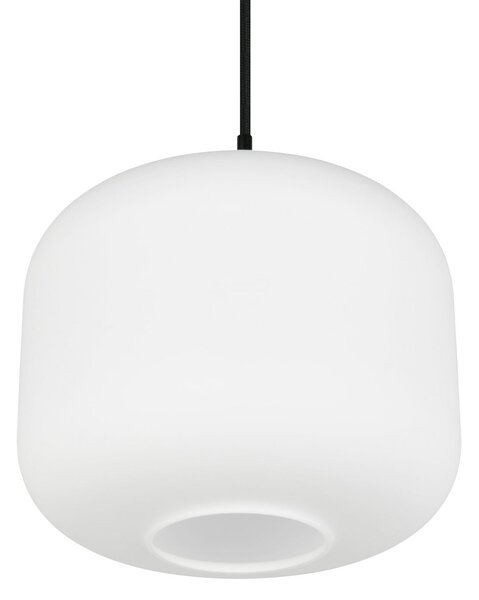 Reality Leuchten Viseća svjetiljka Signe, Ø 25 cm, bijela, staklo, E27, prigušiva, Bijela, Dnevni boravak/blagovaonica, Metal
