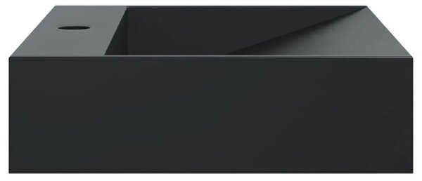 Lavabo - Umivaonik od lijevanih minerala i mramora 50x38x11 cm mat crni - Crna 50 x 38 x 11 cm
