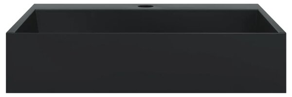 Lavabo - Umivaonik od lijevanih minerala i mramora 50x38x11 cm mat crni - Crna 50 x 38 x 11 cm